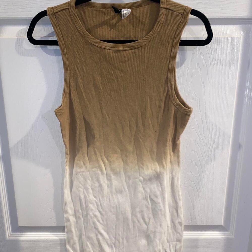 Tan and white ombre